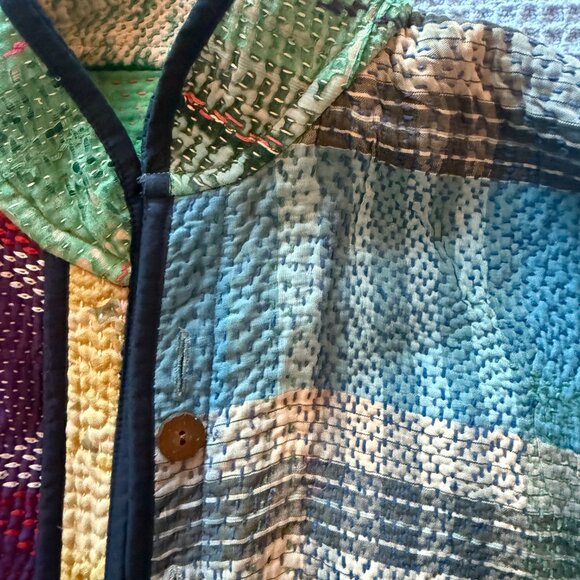 Namai Ladhiya Quilted Patchwork Kantha Jacket - Picture 10 of 10